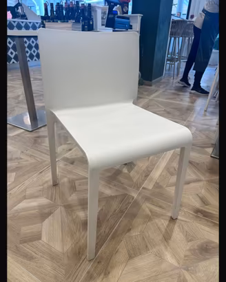 SET 40 SEDIE DESIGN IN PVC, GRIGIO E BIANCO