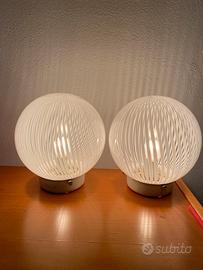 Coppia lampade tessuto venini