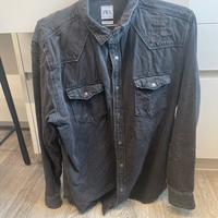 Camicia jeans nero zara