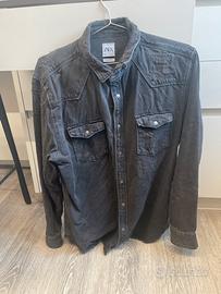 Camicia jeans nero zara