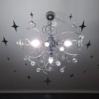 set lampadario e coppia di lumi moderni