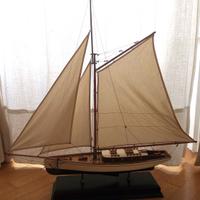 Modello nave veliero ad un albero.