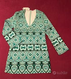 Vestito a fantasia verde Mango