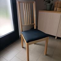 Sedia in legno con seduta imbottita