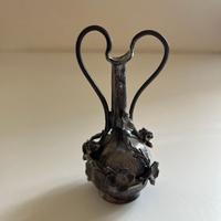 Scultura caraffa ampolla di metallo vintage