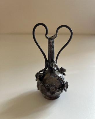 Scultura caraffa ampolla di metallo vintage