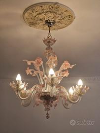 lampadario e applique Murano