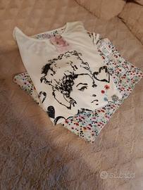 Pigiama donna completo 2 pezzi100% cotone 