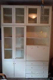 Libreria "vetrina" bianca 