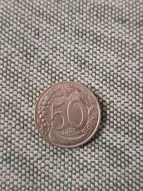 piccola moneta 50 lire molto rara