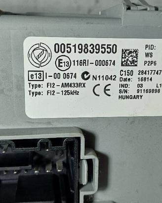BODY COMPUTER FIAT Punto EVO 00519839550 199A9000