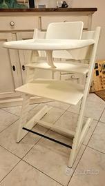 Seggiolone bianco Stokke TrippTrapp personalizzato