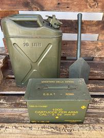 Militaria tanica pala cassetta ermetica kit 4x4