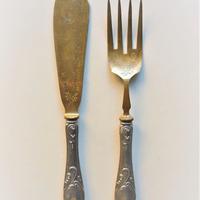 Set Coltello e Forchetta da Portata Vintage Argent