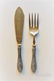 Set Coltello e Forchetta da Portata Vintage Argent