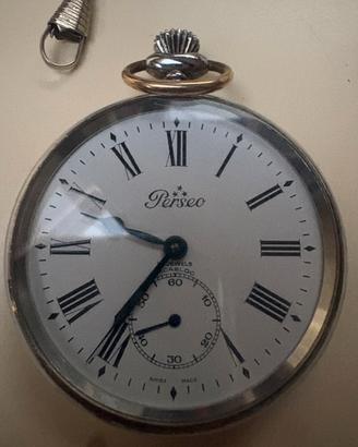 OROLOGIO DA TASCA PERSEO ANNI 60 CON 2 CATENE