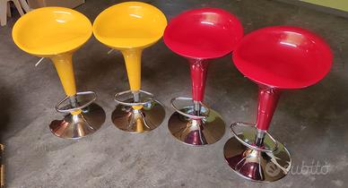 Set 4 sgabelli colorati