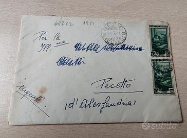 Busta 1951 "Italia al Lavoro" 2x10L CALABRIA - Let