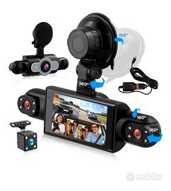 Dashcam auto a 4 canali 1080P 3 pollici, visione 