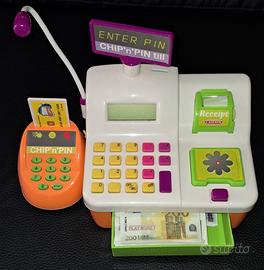 2 registratori di cassa e cibo/varie x la spesa 