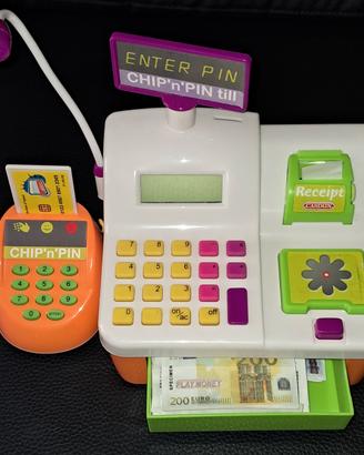 2 registratori di cassa e cibo/varie x la spesa 