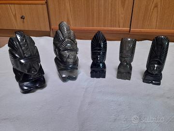 Sculture etniche  divinità guerriere Maya