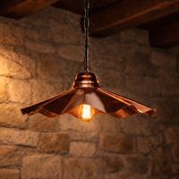 Lampada da sospensione in rame artigianale