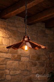 Lampada da sospensione in rame artigianale