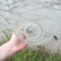 Lampadario a colonne di vetro vintage