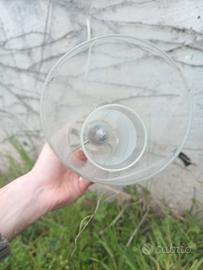 Lampadario a colonne di vetro vintage