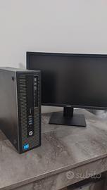 Set PC fisso HP Pro desk 600 + Monitor Samsung 24"