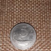 moneta 5 lire del 1956