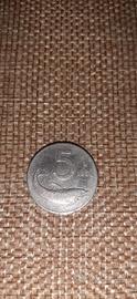 moneta 5 lire del 1956