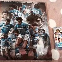 Quadro Poster Napoli Maradona + carte e figurine