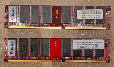 Kit 1GB (2x512MB) RAM S3+ DDR400 PC3200 - PCB 