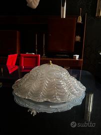 Lampada plafoniera in vetro Murano iridescente