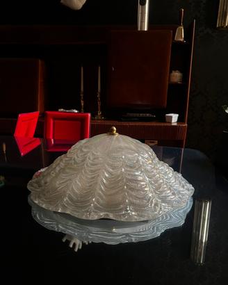 Lampada plafoniera in vetro Murano iridescente