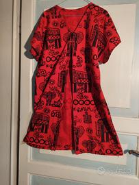 abito in allegra fantasia africana tg 48-50 