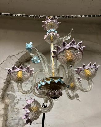 Lampadario in vetro di Murano