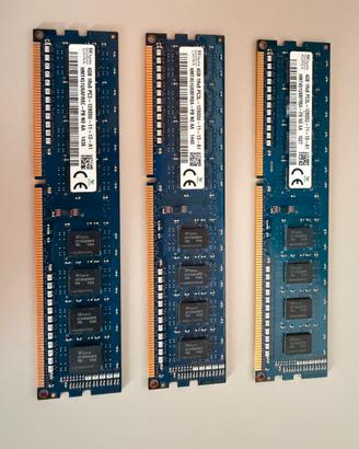 RAM hynix 12GB (3X4GB) DDR3 1600MHz per PC desktop