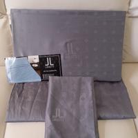 Lancetti lenzuola matrimoniali grigio perla cotone