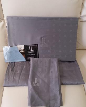 Lancetti lenzuola matrimoniali grigio perla cotone