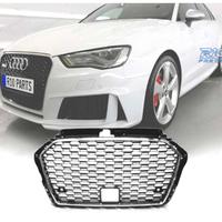 GRIGLIA PER AUDI A3 8V 16-19 LOOK RS3 NERO CROMATO