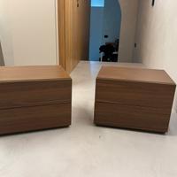 Coppia comodini noce canaletto