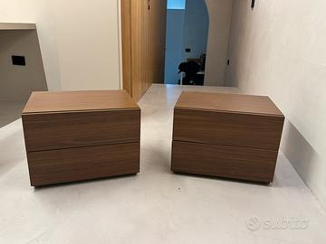 Coppia comodini noce canaletto