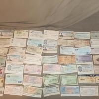 Lotto 70 Mini Assegni Anni ‘70 – Coll. Completa