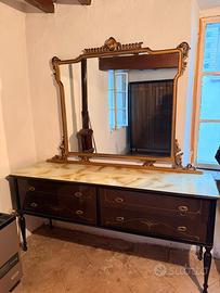 Camera stile vintage letto armadio cassettiera