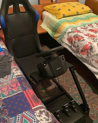 Sedile console playstation con volante e cuffie