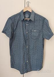 Camicia uomo OVS maniche corte fantasia blu Tg.M