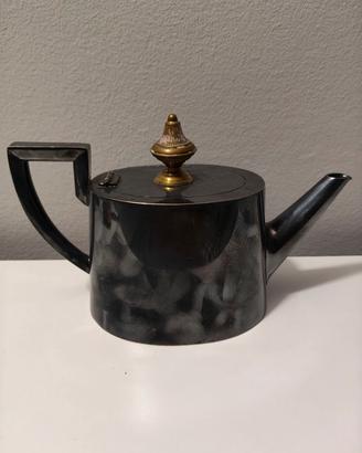 Teiera Modernista Art Déco anni 30 Metallo Nero